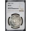 Image 1 : 1881-S MORGAN SILVER DOLLAR, NGC MS-65  FLASHY!