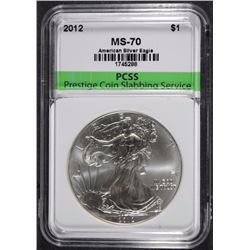 2012 AMERICAN SILVER EAGLE, PCSS PERFECT GEM BU