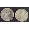 Image 2 : 1926-D AU & 1934 XF PEACE SILVER DOLLARS