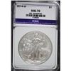 Image 2 : 2014-W AMERICAN SILVER EAGLE - BURNISHED ICGA PERFECT GEM BU