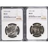 Image 1 : 1972 & 1970-D KENNEDY HALF DOLLARS, NGC MS-65  KEY DATE