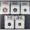 Image 2 : 1977-S 5-PIECE PROOF SET ALL GRADED RNG PERFECT PR-70 DCAM  RARE!