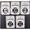 Image 1 : ( 5 ) 1959-D  FRANKLIN HALF DOLLARS, NGC MS-65