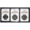 Image 1 : 1965, 1966 & 1967 SMS  KENNEDY HALF DOLLARS, NGC MS-66