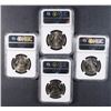 Image 2 : ( 4 ) NGC GRADED MS-66 KENNEDY HALF DOLLARS: 1988-P ( 2 ) 1988-D & ( 1 ) 1989-D