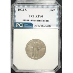 1923-S STANDING LIBERTY QUARTER, PCI XF  RARE KEY!