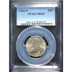 1941-S WASHINGTON QUARTER PCGS MS-65