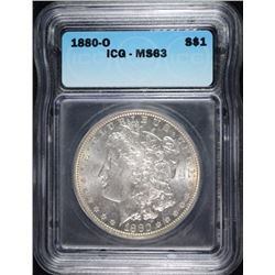 1880-O MORGAN DOLLAR ICG MS-63
