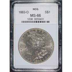 1883-O MORGAN SILVER DOLLAR, NCG SUPERB GEM BU
