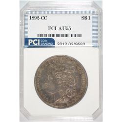 1892-CC MORGAN DOLLAR PCI CH AU  NICE TONING