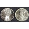 Image 1 : ( 2 ) 1993 GEM BU AMERICAN SILVER EAGLES