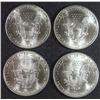 Image 2 : ( 4 ) GEM BU 2002 AMERICAN SILVER EAGLES