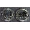 Image 1 : ( 2 ) 8 DOLLAR 1,5 OUNCE.999 SILVER 2015 CANADA BEAR POLAR BEAR AND CUB COINS