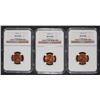Image 1 : ( 3 ) 1944-S LINCOLN CENTS, NGC MS-66 RED NGC PRICE GUIDE=$37.00 EACH