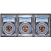 Image 1 : ( 3 ) PCGS GRADED MS-66 RED LINCOLN CENTS: 1945, 57-D & 58-D
