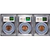 Image 2 : ( 3 ) PCGS GRADED MS-66 RED LINCOLN CENTS: 1945, 57-D & 58-D