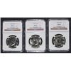 Image 1 : ( 3 ) 1968-D KENNEDY HALF DOLLARS, NGC MS-65
