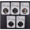 Image 1 : 5 NGC MS-66 KENNEDY HALF DOLLARS, 1-1972 & 4-1972-D