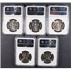 Image 2 : 5 NGC MS-66 KENNEDY HALF DOLLARS, 1-1972 & 4-1972-D