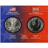 Image 2 : 2003 LEGACIES OF FREEDOM SET: AMERICAN SILVER EAGLE & BRITISH BRITTANIA