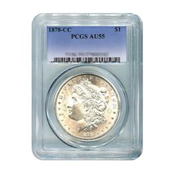 1878-CC $1 Morgan Silver Dollar - PCGS AU55