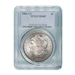1882-CC $1 Morgan Silver Dollar - PCGS MS65