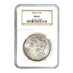 1885-CC $1 Morgan Silver Dollar - NGC MS63
