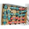 Image 1 : LOT 12 VINTAGE PLASTIC INDY RACE CAR TOYS