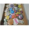 Image 1 : BOX LOT VINTAGE BUTTONS PINS PINBACKS UNION MORE