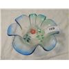 Image 1 : DEPRESSION ERA FLUTED HAND PAINTED BOWL
