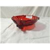 Image 2 : RARE RUBY RED FLASH GLASS PHEASANT BOWL
