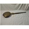 Image 1 : ANTIQUE DUTCH BRASS WOOD BED WARMER RARE!