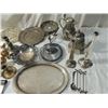 Image 3 : MIXED ANTIQUE VINTAGE METAL LOT PEWTER SILVERPLATE