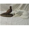 Image 1 : UNMARKED CAT KITTEN FELINE PHEASANT FIGURES