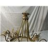 Image 4 : MASSIVE ANTIQUE BRASS GLASS CHANDELIER