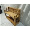 Image 2 : VINTAGE WICKER RATTAN TWO SHELF STAND