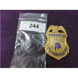 PINKERTON SECURITY SERVICE BADGE OFFICER PIN 1115