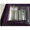 Image 3 : PAIR STAINLESS STEEL WHISKY LIQUOR FLASK PINT HALF
