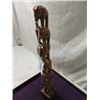 Image 1 : STANDING CARVED WOOD ELEPHANTS SIX LUCK