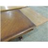Image 4 : ANTIQUE DINING TABLE ACORN BASE TIGER STRIPE TOP