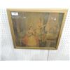 Image 1 : ANTIQUE VINTAGE FRAMED PRINT MUSIC LESSONS
