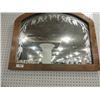 Image 1 : OAK FRAMED ETCHED WALL MIRROR BEAUTIFUL!!