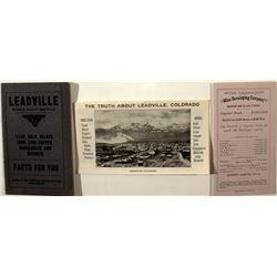 Three Leadville Mining Prospectuses
