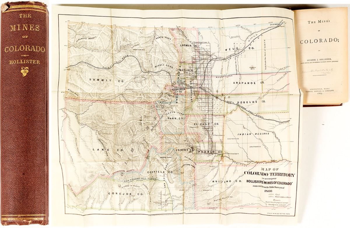 The Mines of Colorado (1867 Mining Reference w/ folding map)