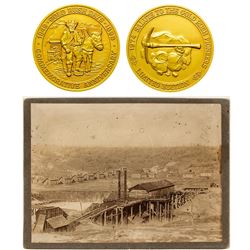 Mining Cabinet Card and Medal