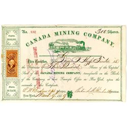 Canada Mining Company Stock Certificate