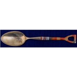 Open Handle Agate Banded Spoon