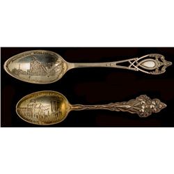 Two Webb City, Missouri Mining Spoons