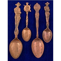 Four Anaconda, Montana Copper Mining Spoons
