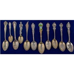Eleven Engraved Butte Mining Spoons